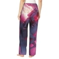 thumbnail image 3 of Picia Astronaut Riding Fiery Horse Womens Soft Woven Cotton Elastic Waistband Sleep Pajama Pant Lounge Sleep Pant With Pockets And Drawstring-Small, 3 of 9