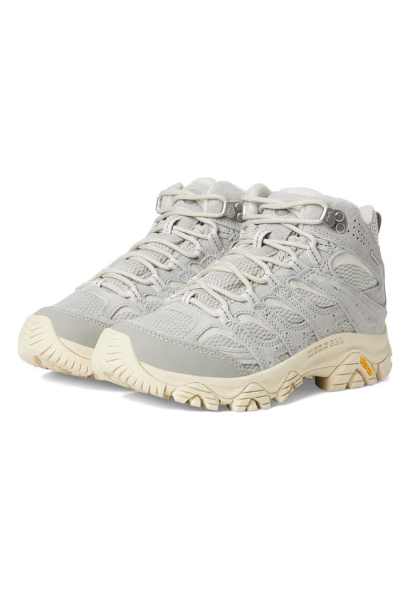 Moab 3 Mid Waterproof Hiking Shoes, Women's, Paloma, Leather Suede Upper, Vibram TC5+ Outsole, Size 8M, J038392