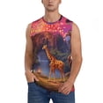thumbnail image 1 of Fotbe Lantern Giraffes Magical Forest Men's Camiseta sin Mangas Estampada para Hombres, Playera Casual para Gimnasio, Entrenamiento, Playa-X-Large, 1 of 7