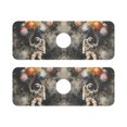thumbnail image 7 of Yayeee Faucet Mat for Kitchen Sink 14.7" Diatomite Long Splash Guard Pad, Watercolor Space, 2 Pack, 7 of 7