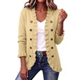 thumbnail image 2 of Szhihuiw Women's Cardigan Sweaters Fall Business Casual Tops Lightweight Long Sleeve Button Up Cardigans Fashion Sweaters for Women Trendy, 2 of 9