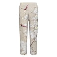 thumbnail image 5 of Casual Pants for Women Autumn Fragrant Linen Vintage Floral Print Pants Perfect for Spring Comfortable Straight Trousers Pants, 5 of 5