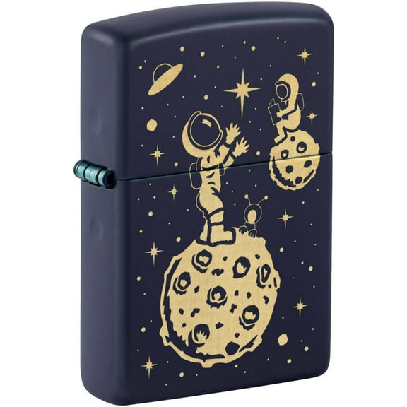 Zippo 46423 Lost in Space Design Matte Navy Metal Pocket Lighter
