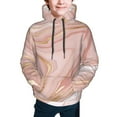 thumbnail image 5 of Kll Unisex Kids Boys Girls Hooded Pocket Pullover Hoodies-Rose Gold Glitter Splatter, 5 of 9