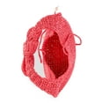 thumbnail image 2 of Time and Tru Women's Knot Top Straw Crescent Bag, Sunset Pink, 2 of 5