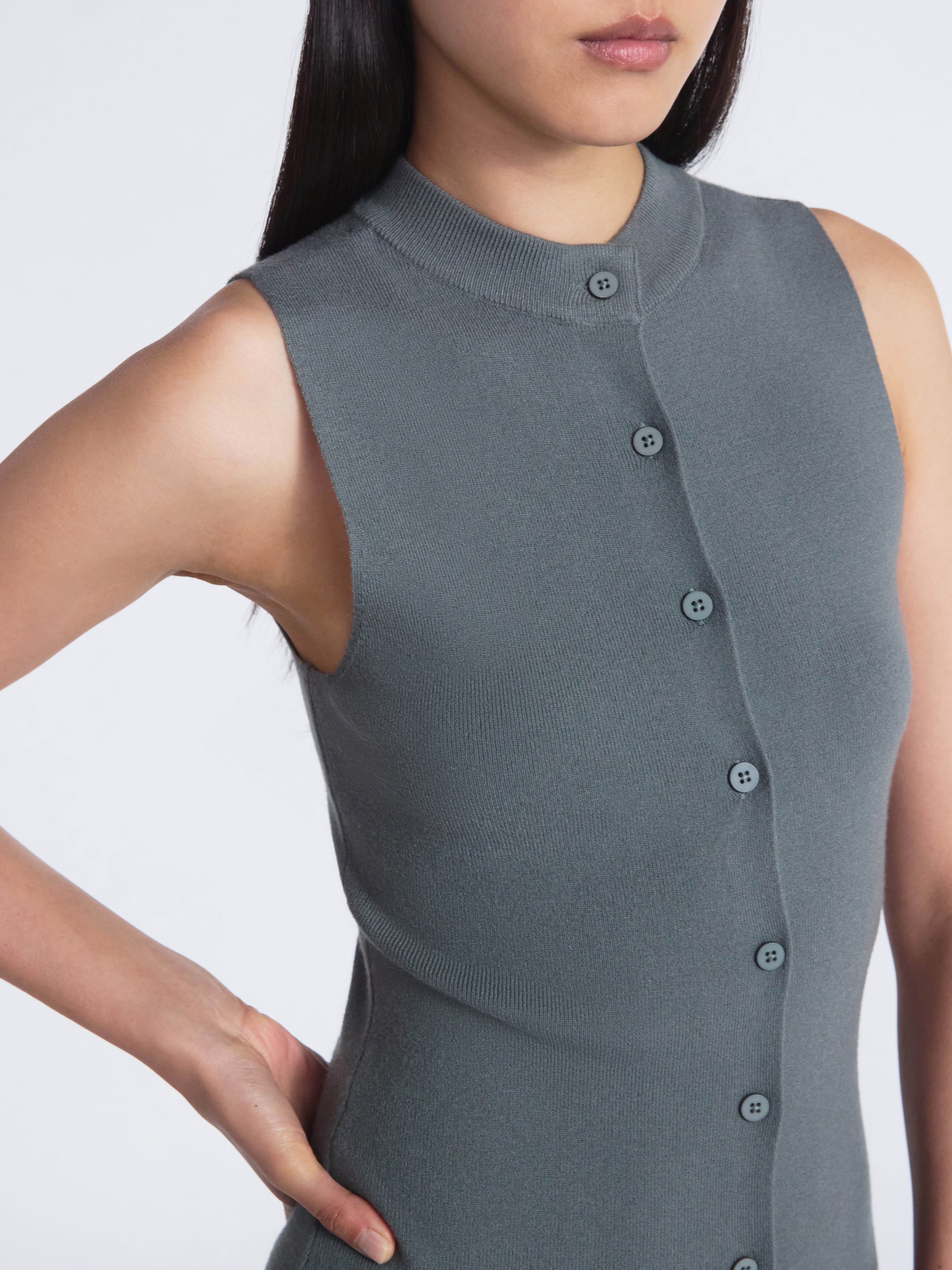 Scoop Women's and Women’s Plus Button Front Midi Sweater Dress, Sizes XS-4X