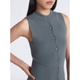 thumbnail image 5 of Scoop Women's and Women’s Plus Button Front Midi Sweater Dress, Sizes XS-4X, 5 of 5