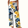thumbnail image 5 of Jovrlynd Pajama Pants Women Floral Printed Elastic Waist Pajama Bottoms with Pockets Soft Casual Loungewear Pajamas, S-3XL, 5 of 6