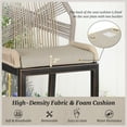 thumbnail image 6 of Dycanpo 26.5''H Counter Height Bar Stools Set of 2, Boho-Style Rattan Chairs - Black, 6 of 7