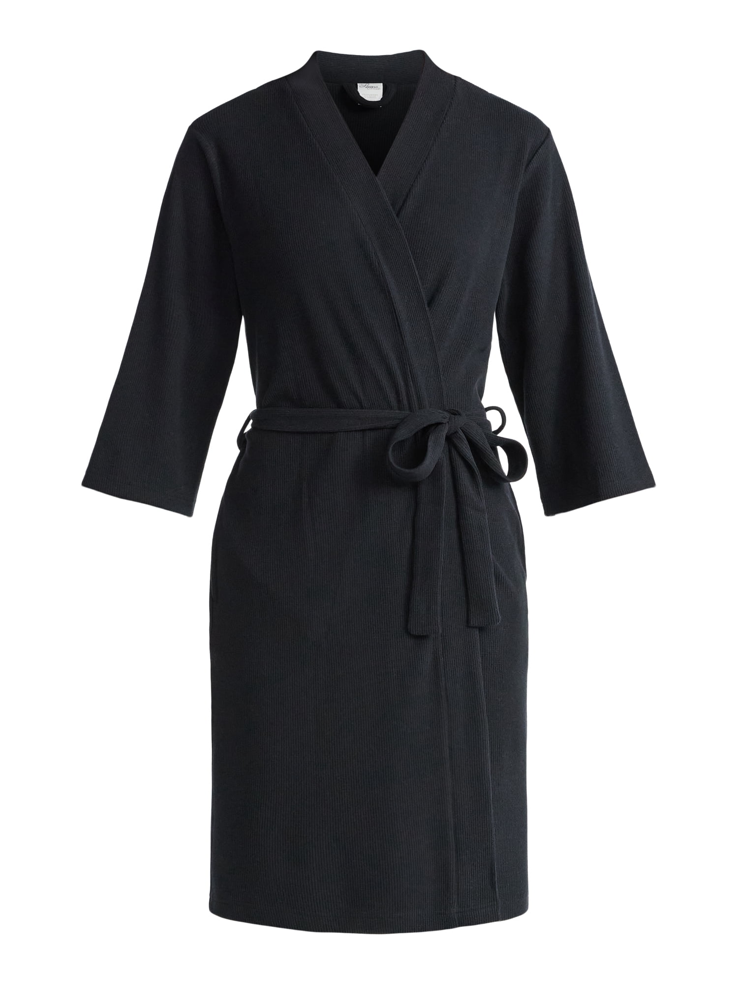 Lissome Women’s Soft Double Brushed Waffle Knit Wrap Robe, Sizes S-4X