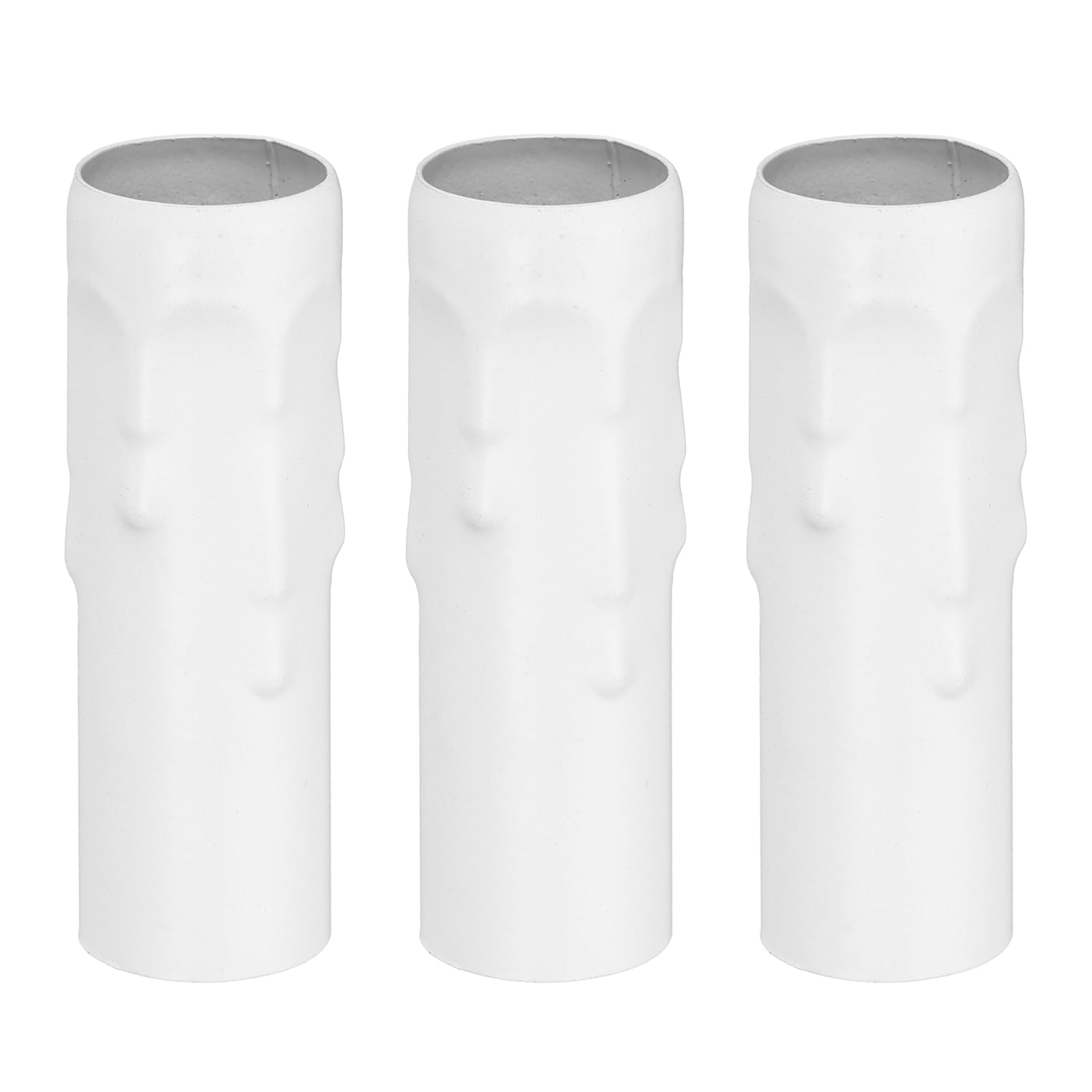Creative Hobbies White Plastic Candle Covers (Set Of 6) - 4 Inch Candelabra Sleeves For Chandeliers & Light Fixtures, E12 Socket Fit
