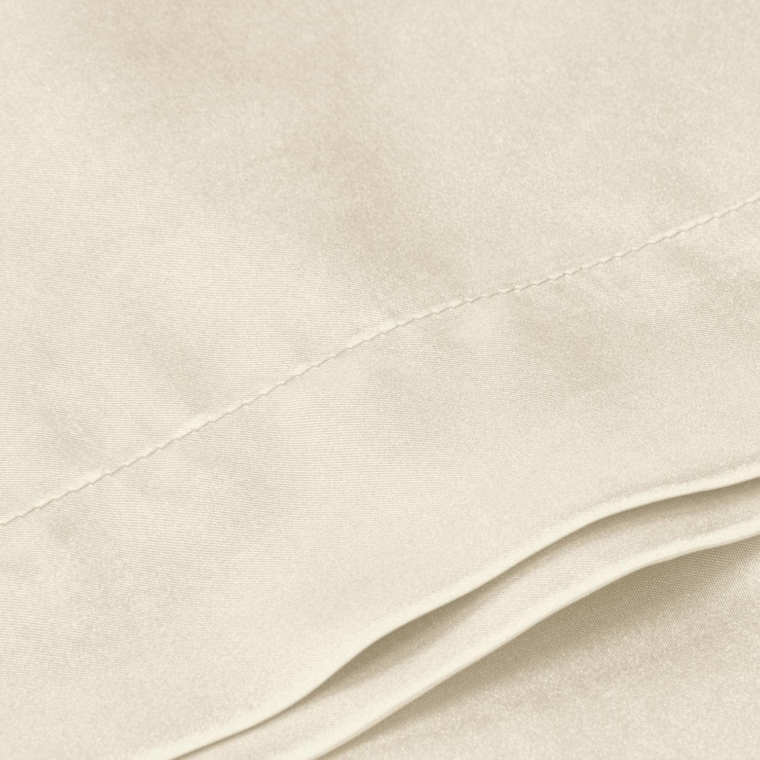 Satin Body Pillow Cover, Super Soft and Cooling Body Pillow Pillowcase for Hair and Skin, Breathable Silky Full Long Pillowcase Cover(20"x54", Beige)
