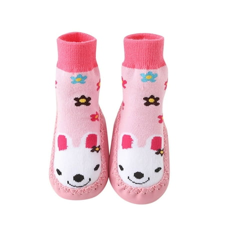 

Children Todller Shoes Autumn Winter Boys Girls Floor Sports Shoes Socks Shoes Flat Sole Non-Slip Warm Comfortable Shoes Cute Animal Pattern