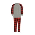 thumbnail image 4 of ZAXARRA Christmas Family Pajamas Set Santa Plaid Print Tops+Trouser/Romper, 4 of 9