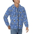 thumbnail image 4 of Zip Up Hoodies for Men - Bee Dragonfly Blue Long Sleeve Comfrt Men'S Fashion Hoodies & Sweatshirts, Jackets for Men Hoodies Pullover Clothing Clothes with Pouch, 4 of 5