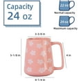 thumbnail image 2 of ThrottleT-24 oz Large Ceramic Coffee mugs, Extra Large Tea and Coffee Cups, Large Handle Coffee Mug for Office and Home, Microwave and Diahwasher Safe. (24 oz pink), 2 of 12