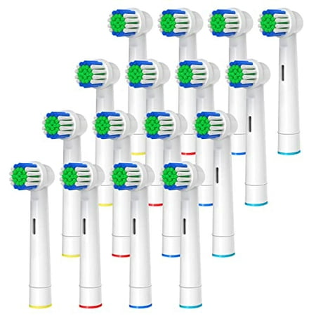 Replacement Toothbrush Heads Compatible with Oral-B Braun, 16 Pcs Professional Electric Toothbrush Heads Brush Heads for Oral B Replacement Heads Refill Pro 500/1000/1500/3000/3757/5000/7000/7500/8000