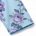 thumbnail image 4 of Craaazy Women's Plus Size Floral Print 3/4 Sleeve Crewneck T-Shirt - Casual Curved Hem Top Comfort & Style for Everyday Wear Gifts, 4 of 7