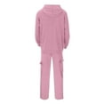 thumbnail image 4 of HXWCHs Men’s Solid Color Tracksuit - Fleece Hoodie & Jogger Pants Casual Outfit Pink L, 4 of 8