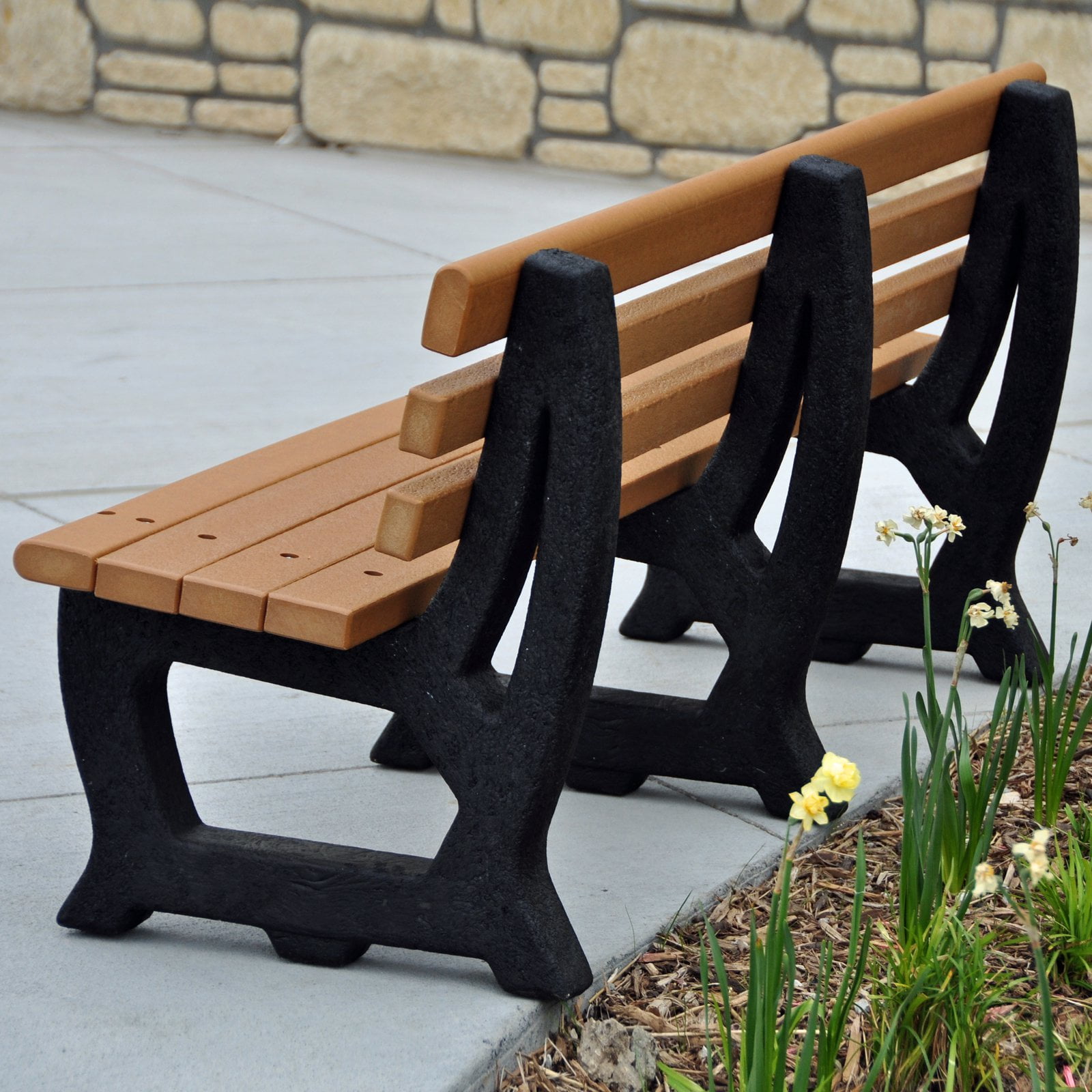 Jayhawk Plastics Frog Furnishings Recycled Plastic Brooklyn Park Bench