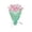 Green, variant on Fareti 3D Floral Bouquet Greeting Card with Ribbon, Thick White Cardstock for Birthday, Anniversary or Thank You Message, Giftable 8x5.9 Inch Folded Note
