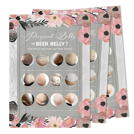 Inkdotpot Pregnant Belly Or Beer Belly Game Baby Shower Game Cards Party Supplies Activity Cards Baby Shower Gender Neutral Games Its A Boy Or Girl