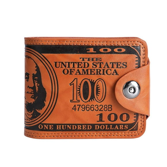 ZHOSXRC Mens US Dollar Wallet Bill Money Bifold Safe Purse,Billfold Leather Credit Card Photo Holder with Magnetic Buckle