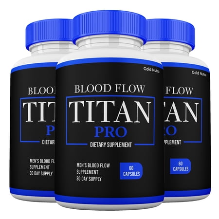 (3 Pack) Titan Pro Pills, Max Performance Titan Pro Capsules High Potency Formula for Men, 3 Month Supply