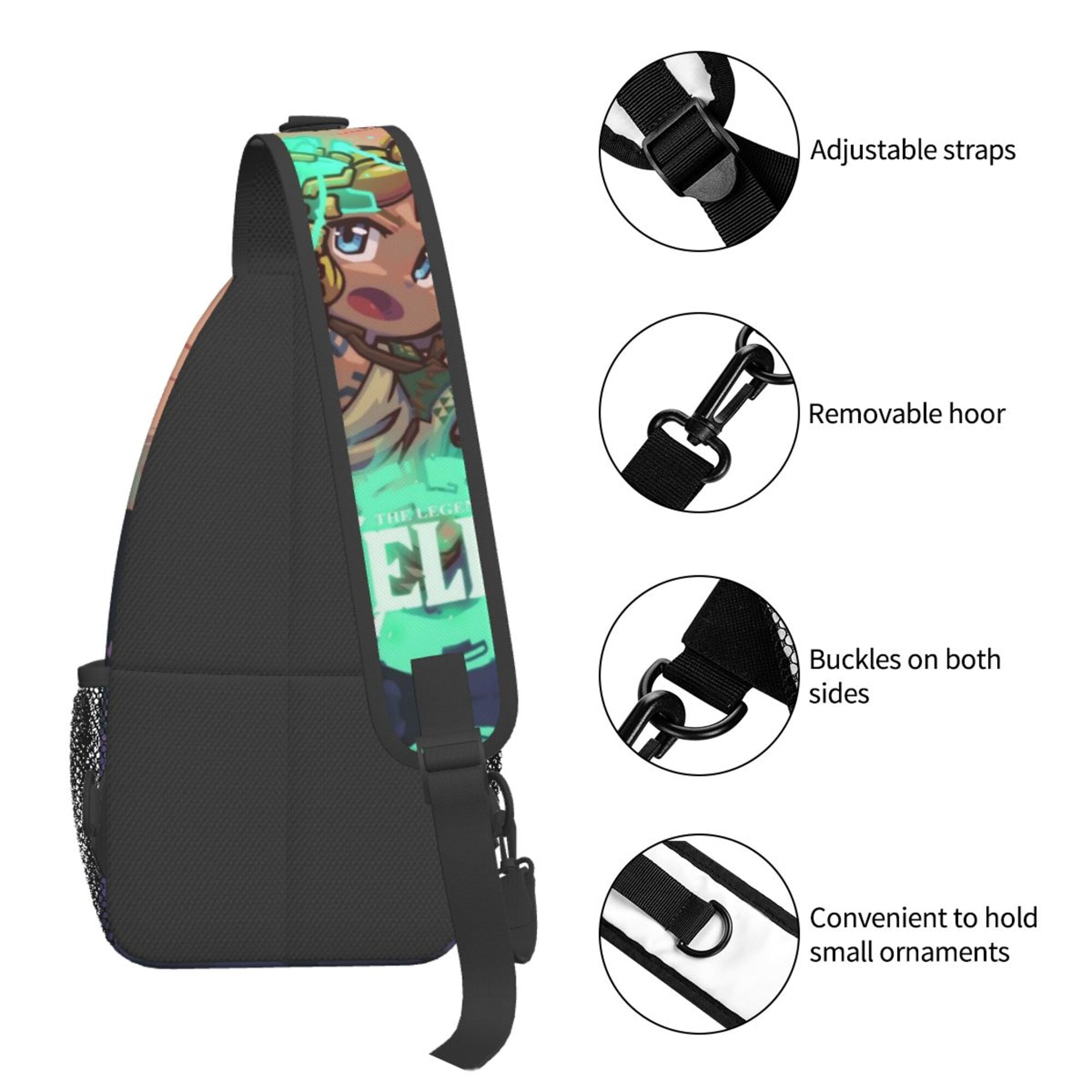 The Legend Of Zelda Sling Bag Crossbody Sling Backpack Chest Bag Daypack Purses Shoulder Bag For Women Men Travel Hiking