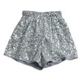 thumbnail image 3 of Sequin Shorts for Women 2026 Summer Elastic High Waist Wide Leg Sparkle Booty Shorts Dancewear Clubwear, 3 of 7