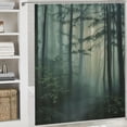 thumbnail image 6 of Orinice Woods Fog Sun Bathroom Decor Set - Colorful Luxurious Graphic Print Polyester Fabric Shower Curtain with Hooks, 100% Polyester Fiber, Home Bathtubs Bathroom Decoration, Multi Size 36x72, 6 of 7