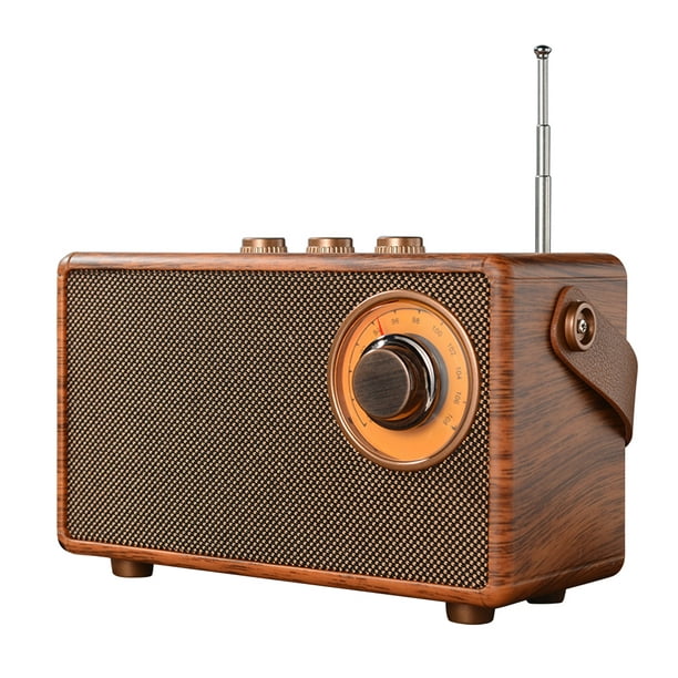 Peggybuy Retro Radio Speaker Wireless Portable FM Radio Receiver