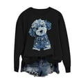 thumbnail image 3 of Danhjin Women's Trendy Sweatshirts Print Loose Fashion Pullover Tops Fall Winter Long Sleeve Crew Neck Graphic Casual Comfy Soft Shirts, 3 of 6