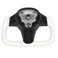 thumbnail image 3 of Cars Yoke Steering Wheel, Heated Steering Wheel Easy To Clean Cool Design Comfortable Grip  For Model 3 2017-2021, 3 of 8