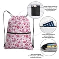thumbnail image 4 of Wukai Flower Butterfly Waterproof Drawstring Backpack with Zipper Pocket,Large Foldable Gym Bag for Women and Men, Perfect for Sports, Yoga, and Travel, 4 of 8