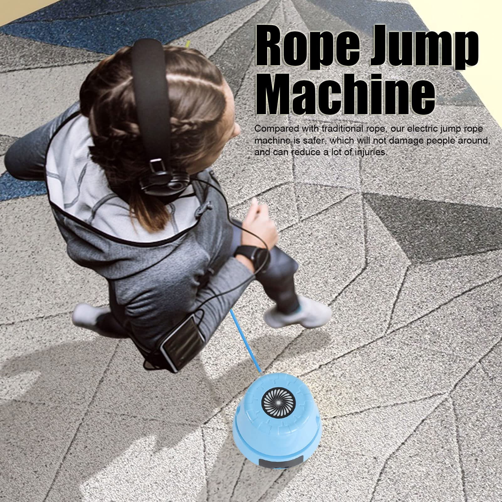 Smart Jump Rope Machine - Automatic Count Intelligent Electric Skipping Machine Exercise Rope Skipping Workout for Family, Office, Gym, Party