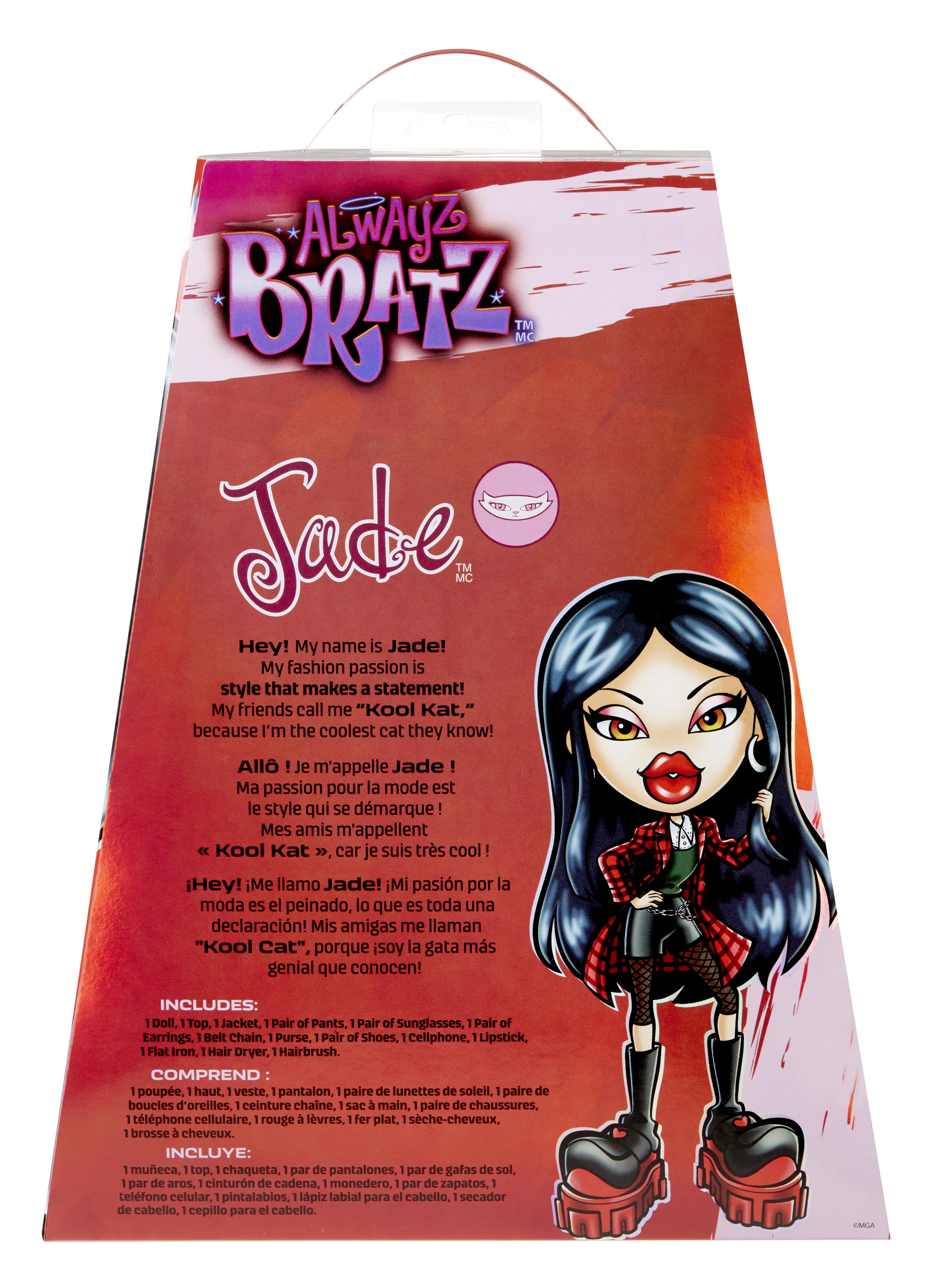 Alwayz Bratz Jade Fashion Doll with 10 Accessories and Poster Multicolor