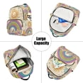 thumbnail image 5 of FORMRS Mini Backpack Purse for Women Travel Daypack Casual Shoulder Bag, Beige Rainbow, 5 of 7