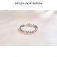 thumbnail image 2 of Anillo de mujer Sonducket Acero inoxidable Chapado en plata Tipo 1 Tamaño 9, 2 of 6