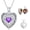 February Crystal Locket, variant on Heart Locket Necklace 925 Sterling Silver Personalized Picture Locket Pendant Birthday Christmas Jewelry Memorial Gifts for Women