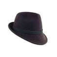 thumbnail image 2 of Oktoberfest Haus German Alpine Wool Brown Edelweiss Fedora Hat with Feather &  for Men & Women | L, 2 of 8