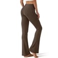 thumbnail image 3 of Rosvigor Flare Yoga Pants for Women High Waisted Leggings Tummy Control Workout Pants No Front Seam Trousers with Pockets, 3 of 9