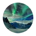 thumbnail image 4 of Acheng Aurora Borealis Mountains Lake Round Tablecloth - Great for Home Kitchen/Parties/Holiday Dinner - 100% Polyester Fiber - Outdoor Picnic Camping and Indoor Kitchen Dining Party 42-46, 4 of 8