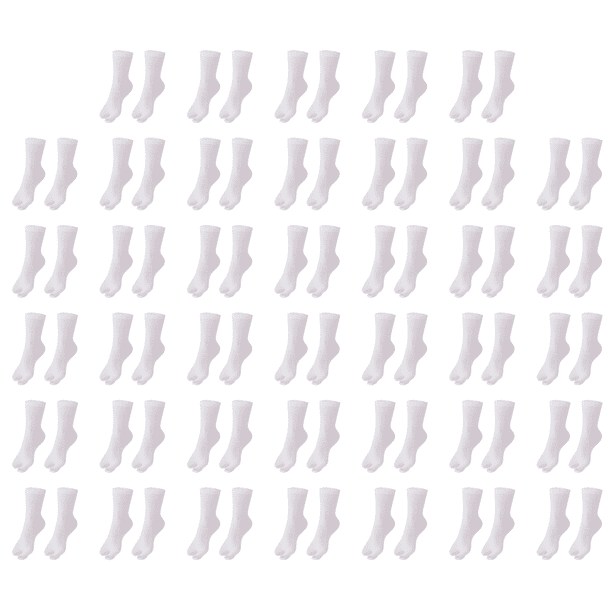 Calcetines Zuecos Unisex Separación Dedos Lavables para Uso Diario () Blanco