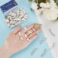thumbnail image 3 of 1 Box 60PCS Alloy Angel Beads Wings Beads Metal Silver Small Butterfly Flying Dragonfly Fairy Wing Loose Spacer Beads Charms Bulk for Jewelry Making Beading Kit Bracelets Craft Supplies Silver DIY, 3 of 6