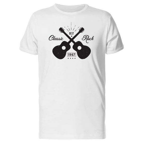 Best Classic Rock Guitar Lovers T-Shirt Men -Image by Shutterstock, Male Large