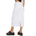 thumbnail image 5 of HUBERY Women Low-Waisted Pockets Solid Color Midi Denim Skirt, 5 of 5