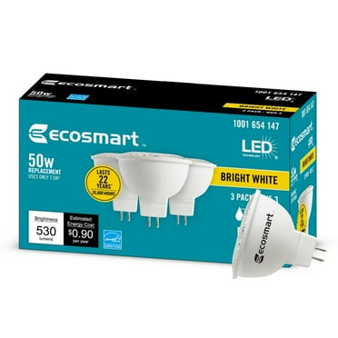 5 Pack Bioluz LED GU10 Bulbs | 50W Halogen Equivalent, 3000K Warm White, Dimmable
