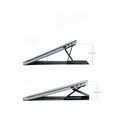 thumbnail image 3 of Laptop leather folding bracket cooling portable desktop dual-angle creative bracket（grey）, 3 of 5