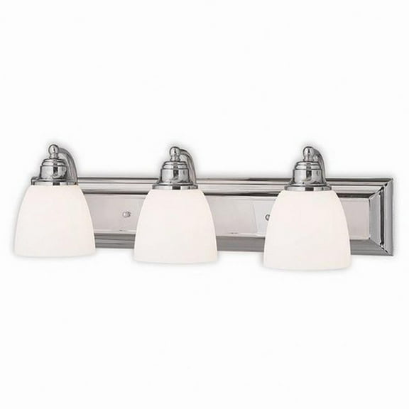 3 Light Bathroom Light in Traditional Style 24 inches Wide By 7 inches High-Polished Chrome Finish Bailey Street Home 218-Bel-1875289